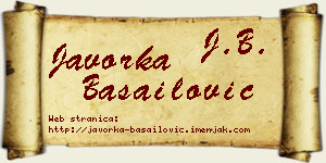 Javorka Basailović vizit kartica
